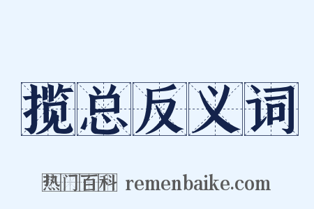 揽总反义词是什么意思的图片